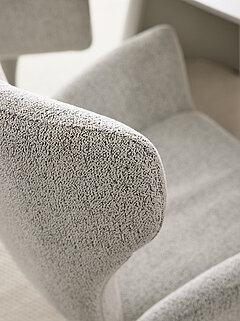 JustB! SP150 Schalenstuhl in Bouclé "elegant wish", Fb. champagne von Musterring