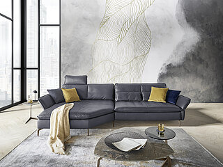 Teppich JustB!TE250, Fb. 947 grau-gold, 70 % Viskose, 30 % Polyacryl, gewebt