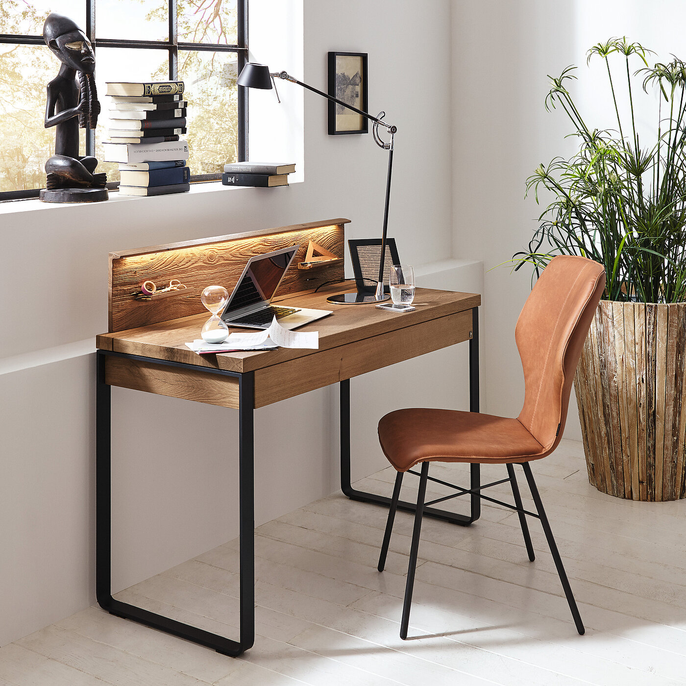 Sekretär TOLEDO | Stuhl NEVIO | Musterring TOLDEDO, Sekretär 4122, ca. B 120, H 101, T 55 cm, Kerneiche Umato