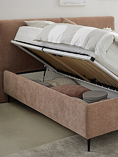 Polsterbett Bari in Fb. Orange und Rosa von Musterring