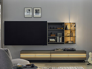 Wohnmoebel Maestra Wohnwand in Fb. Grau von Musterring