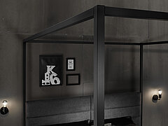 Detailbild vom Gestell in Anthrazit vom Himmelbett MR My Heaven