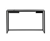 Schreibtisch MR012-22, Stahl pulverbeschichtet schwarz, ca. B 130, H 75, T 34 cm