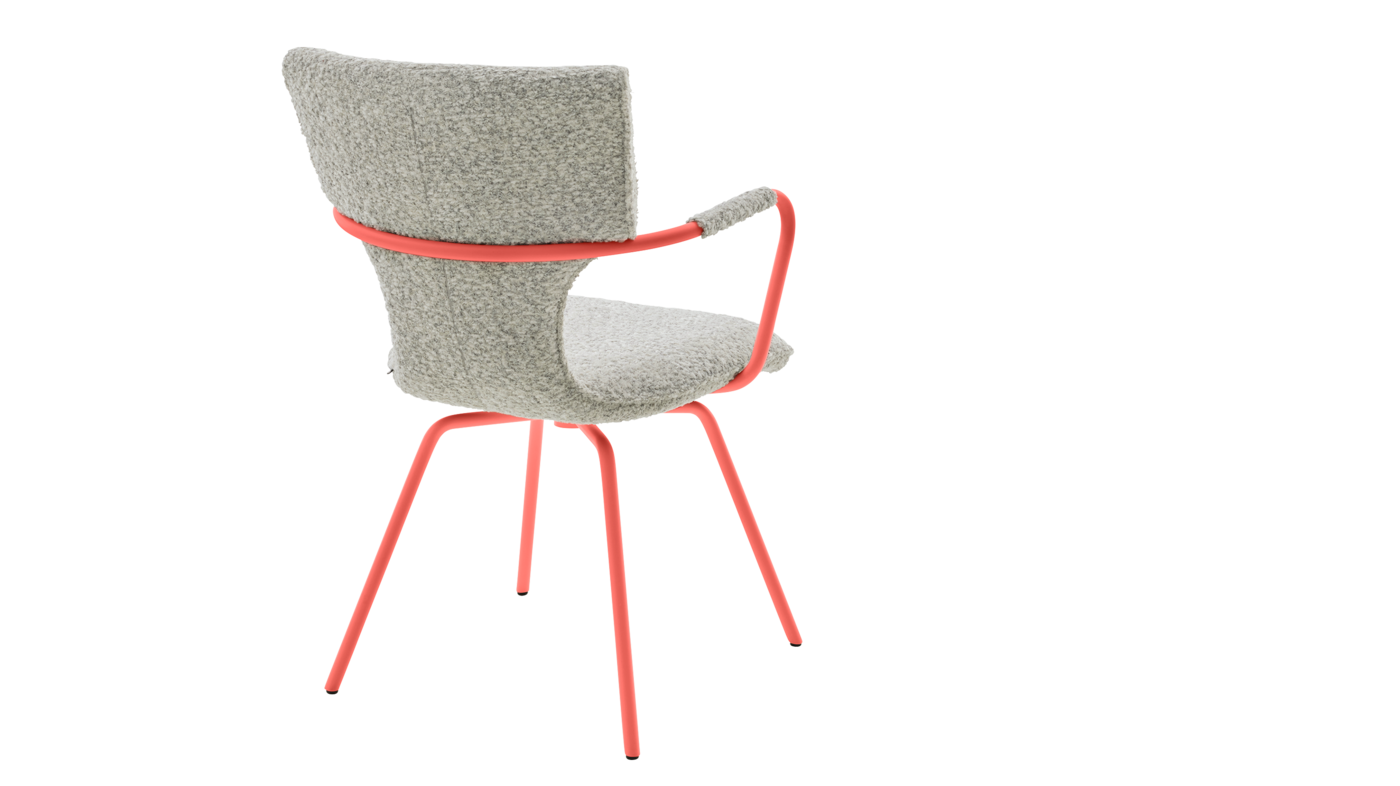 Esszimmer Hannis Stuhl in Fb. Beige und Gestell Orange von Musterring