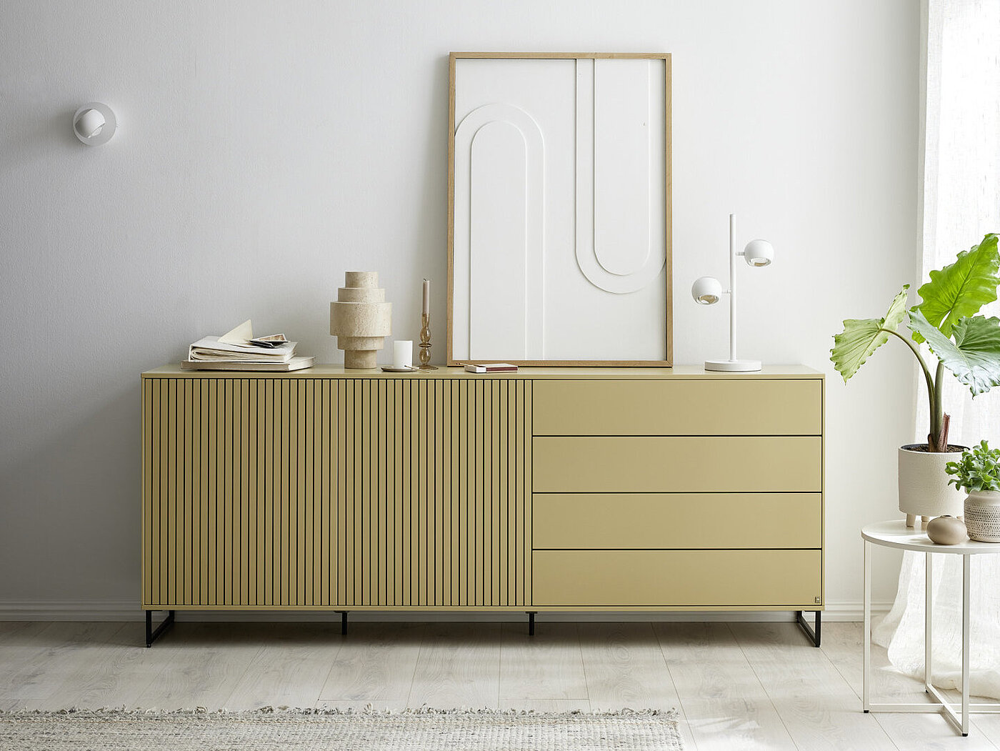 MR11376_E_Kara-Frame_Print - 15.jpg Sideboard 73940, Lack macchiata - Deepline (PG 2), Kufe schwarz matt, ca. B 212, H 85, T 40 cm. Zubehör: Deepline (94508)