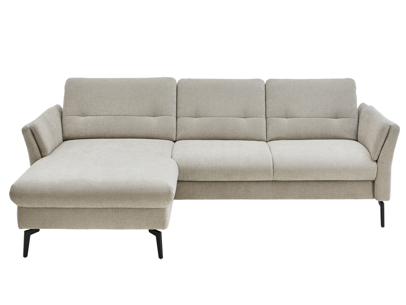 Ecksofa MR 1370 in Fb. Sand und Gestell Schwarz von Musterring