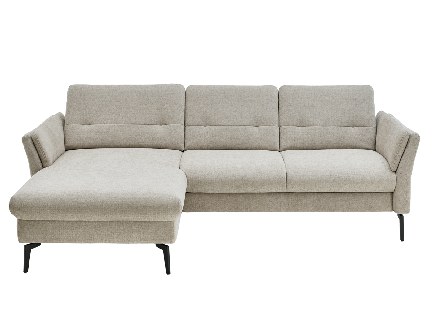 Ecksofa MR 1370 in Fb. Sand und Gestell Schwarz von Musterring