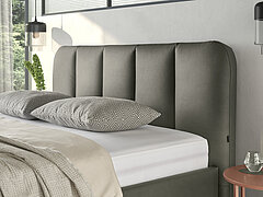Detail vom Kopfteil vom Polsterbett Bari in Fb. Grau von Musterring