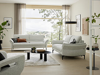 Sofa MR 230 in Fb. Grau/Beige von Musterring