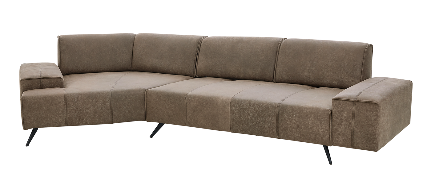 Ecksofa MR 2985 mit Winkelecke in Leder Fb. braun von Musterring