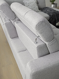 Sofa MR 4615 in Stoff hellgrau von Musterring