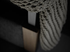 Detailbild Fußgestell vom Schlafzimmer MR My Heaven in Stoff Grau von Musterring