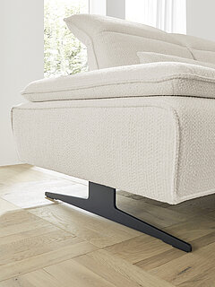 Ecksofa MR 315 in Fb. Beige und Gestell Schwarz von Musterring