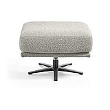 Hocker, Stoff Ascot, Farbe 909 taupe (PG 11), Fuß schwarz matt