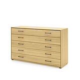 Schlafzimmer Sorrent: Kommode (208) mit 5 Schubkästen, ca. B 141, H 86, T 43 cm, Fronten in Eiche massiv