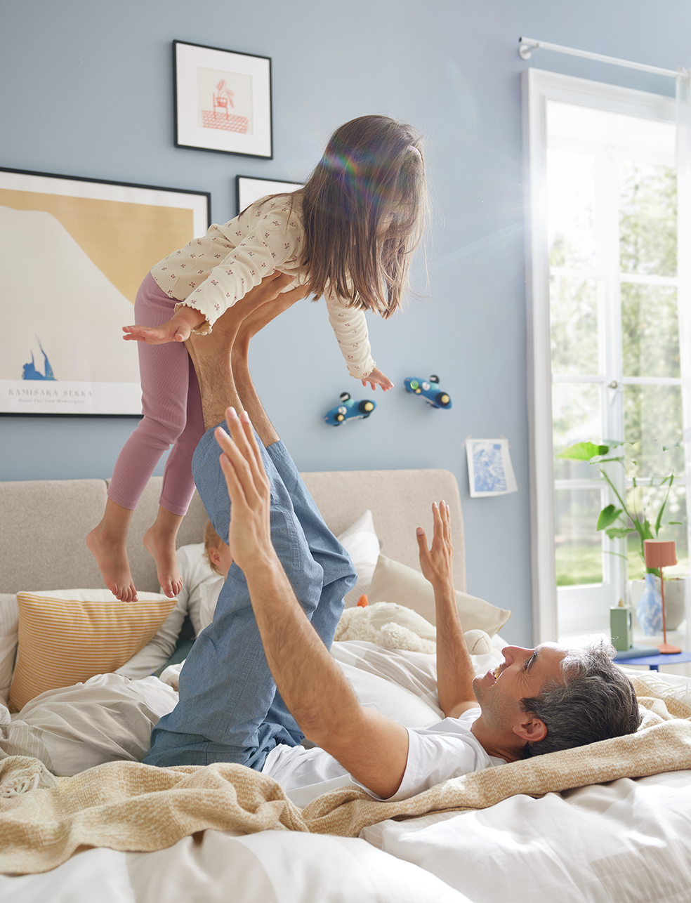 Familienbett Elias in Stoff Taupe von Musterring