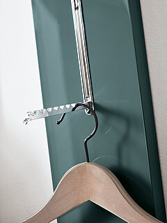 Detail: solitary cloakroom panel 76217, ocean lacquer