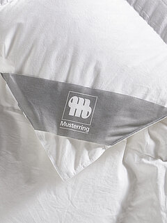 All-season deken Dreamz, ca. 135 x 200 cm, cassettedeken, 2 cm bekledingsstof: 100% katoen wit, fijne dons-batist, vulling: wit nieuw dons, klasse 1, 100% dons, voldoet aan de Europese norm EN 12934