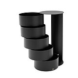 Kommode JustB! KM 100 MR005-22, Stahl pulverbeschichtet schwarz, ca. B 35, H 77, T 36 cm