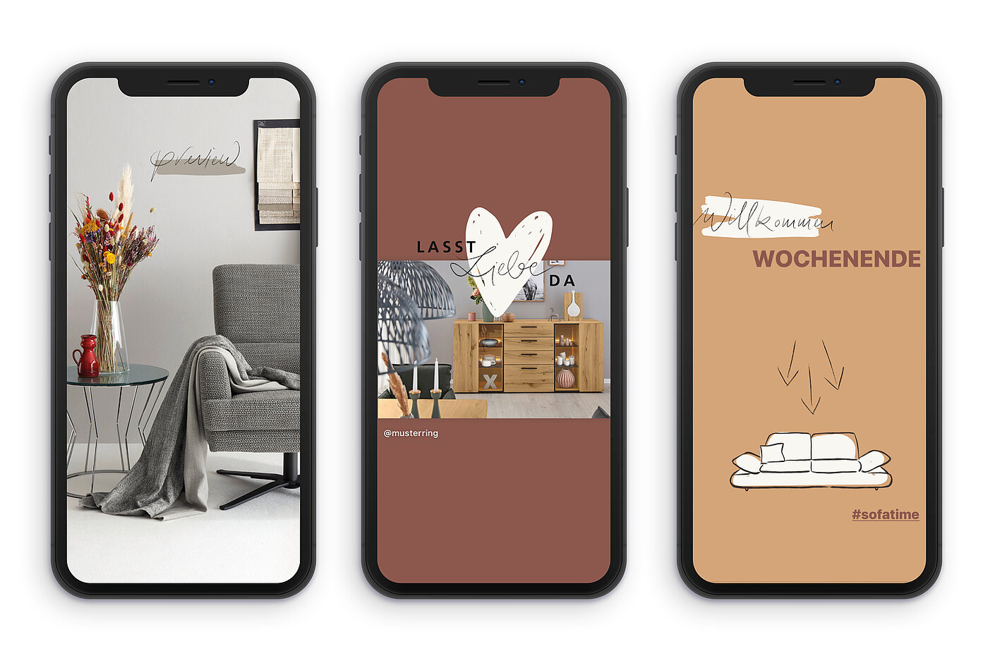 Mockups für Instagram-Story-Sticker von Musterring