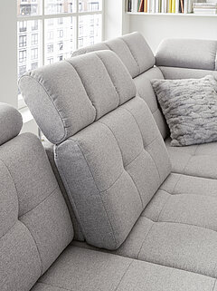 Sofa MR 4615 in Stoff hellgrau von Musterring