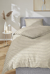 Bettwäsche Nordic mit Reißverschluss, grau, (100 % Baumwolle) Flanell, ca. L 135, B 200 cm / L 155, B 220 cm / L 80, B 80 cm