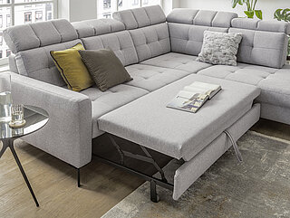 Sofa MR 4615 in Stoff hellgrau von Musterring