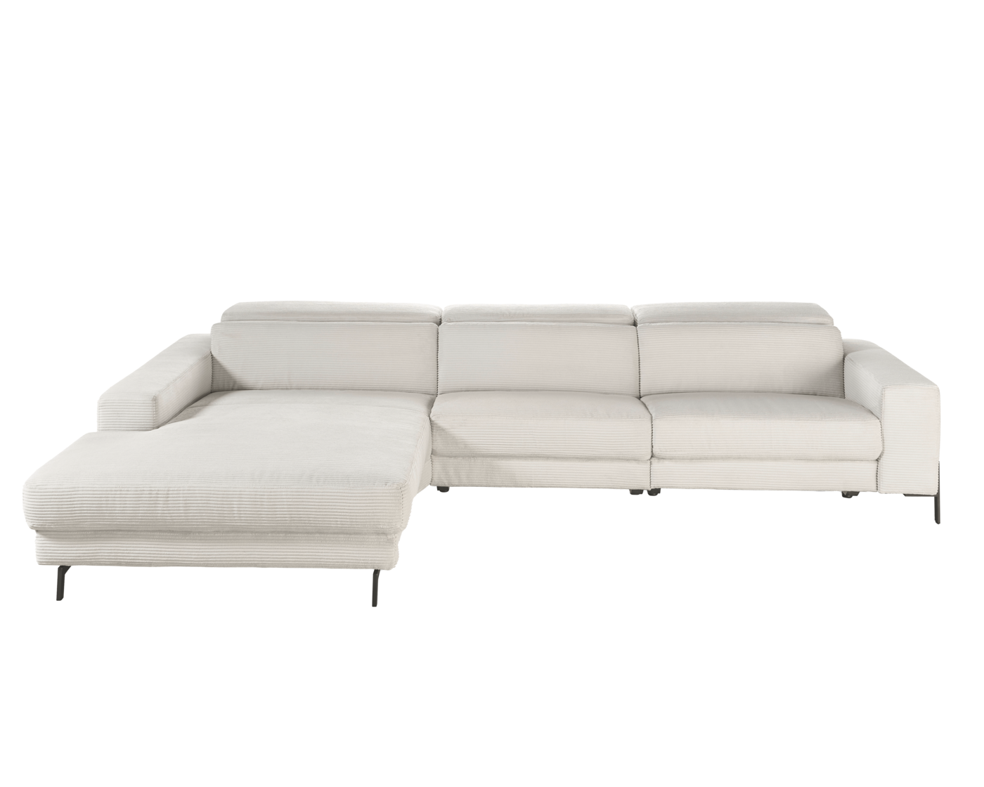 Ecksofa MR 4810 in Stoff Cord Snow