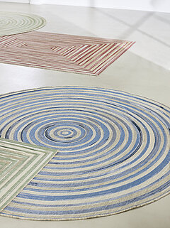 Outdoorteppich Solaro, 75 % Polypropylen, 25 % Polyester, Fb. 929 rot-beige und Fb. 634 beige-blau und 548 grün-beige
