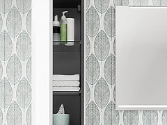 Bad Rimini: Funktionsspiegel FEEN0118026 inkl. LED-Beleuchtung,  Korpus Weiß Glanz, mit LED-Aufsatzleuchte ZALAUF60