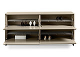 Kara-Frame-Dielen: Sideboard 73701KR, Lack Cashmere (PG 2), Fuß schwarz matt, ca. B 182, H 85, T 40 cm 