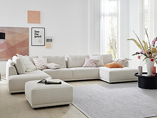 Sofa JustB! PM200 in Stoff Fb. Creme von Musterring