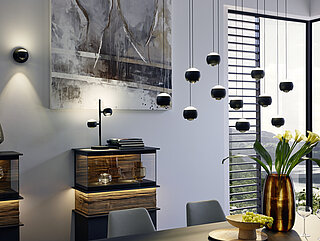 Pendelleuchte Leuchten 2.0 Cannon in Fb. Schwarz von Musterring