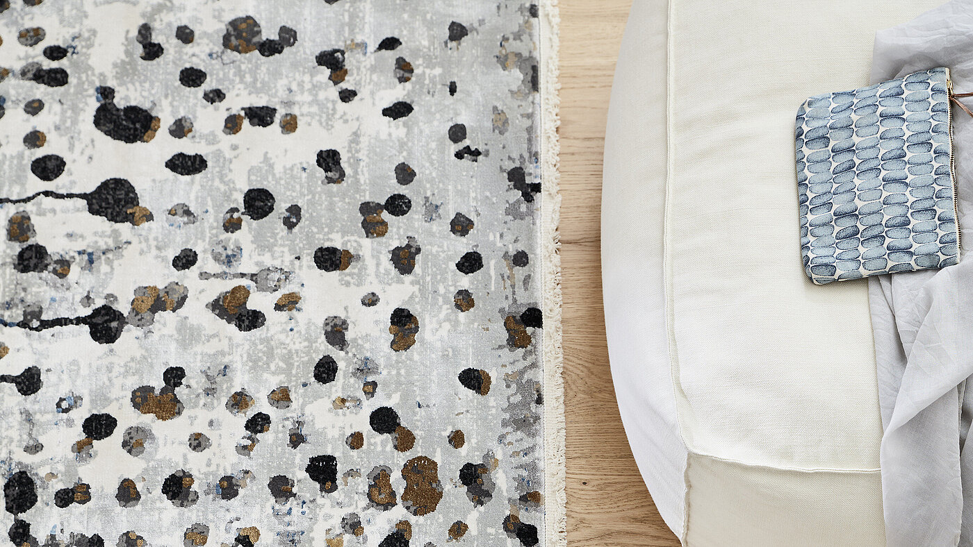 Teppich Colorado, Fb. Point 337 grau-multicolor, 70 % Viskose, 30 % Polyacryl