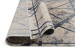 Teppich Arizona, Fb. 284 nachtblau, (75 % Polyester, 25 % Viskose (Bambus) ), gewebt