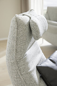 Detail von der Kopflehne vom Sessel MR 231 in Fb. Grau/Beige von Musterring