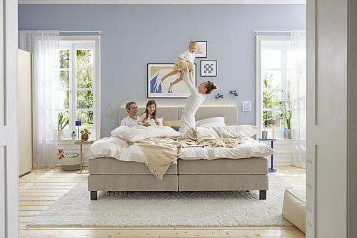 Familienbett / Boxspringbett Elias in Fb. Beige von Musterring