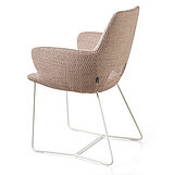 Navarra: Armlehnenstuhl 502, ca. B 63, H 84, SH 51, AH 67, T 64, ST 42/48 cm, Gestell: A 15 structured white, Stoff Otello rose (PG 5) (72% Polyester, 28% Polypropylen)