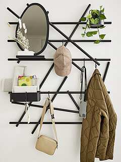 Wandgarderobe JustB! KM100 in Fb. Schwarz von Musterring