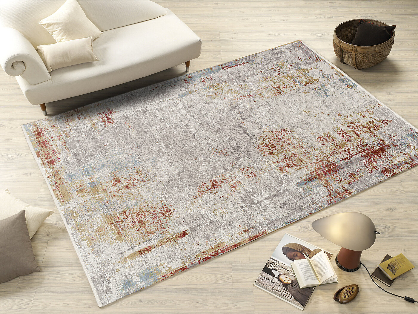 Teppich Opera BES49, 598 multicolor, 70% Viskose, 30% Polyacryl, Webteppich, Herkunftsland Türkei