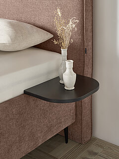 Detailbild vom Polsterbett Bari in Stoff Rosa von Musterring