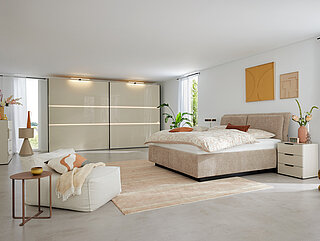 Polsterbett des Modells Bari Polsterbett in Farbe Beige der Marke Musterring
Bari Polsterbett