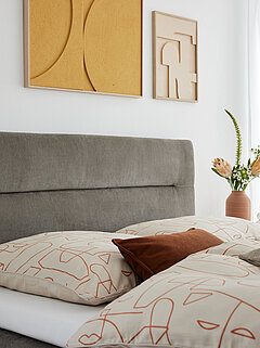 Boxspringbett des Modells Bari Boxspring in Farbe Grau der Marke Musterring
Kopfteil Boxspringbett